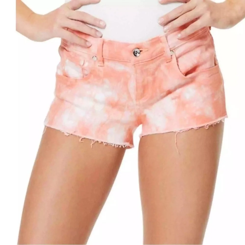Ramy Brook Denim Pink Tie Dye Cut Out Shorts